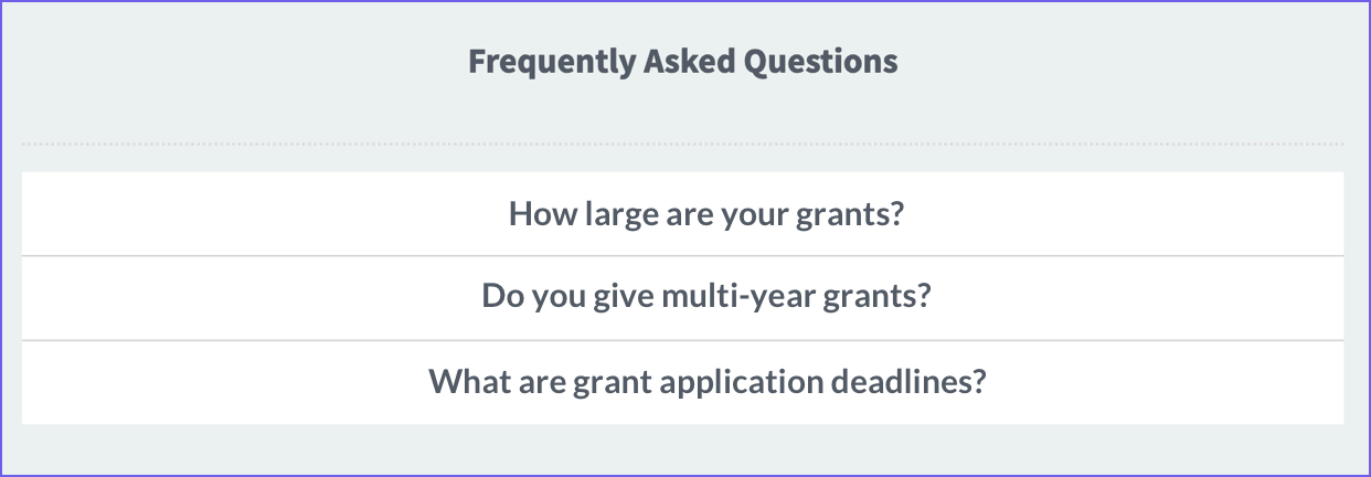 grantmaker-faq grantmaker-faq